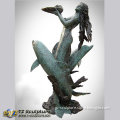Elegant Metal Carving Fountains Sculpture With Mermaid